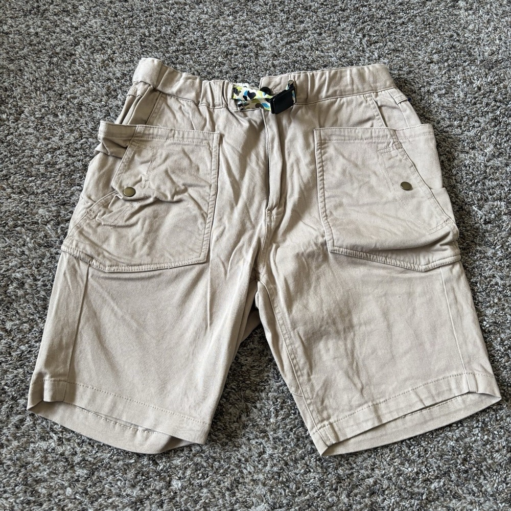 Chums Stretch Camping Short Belted Cargo Khaki Short Beige Men's Medium‎